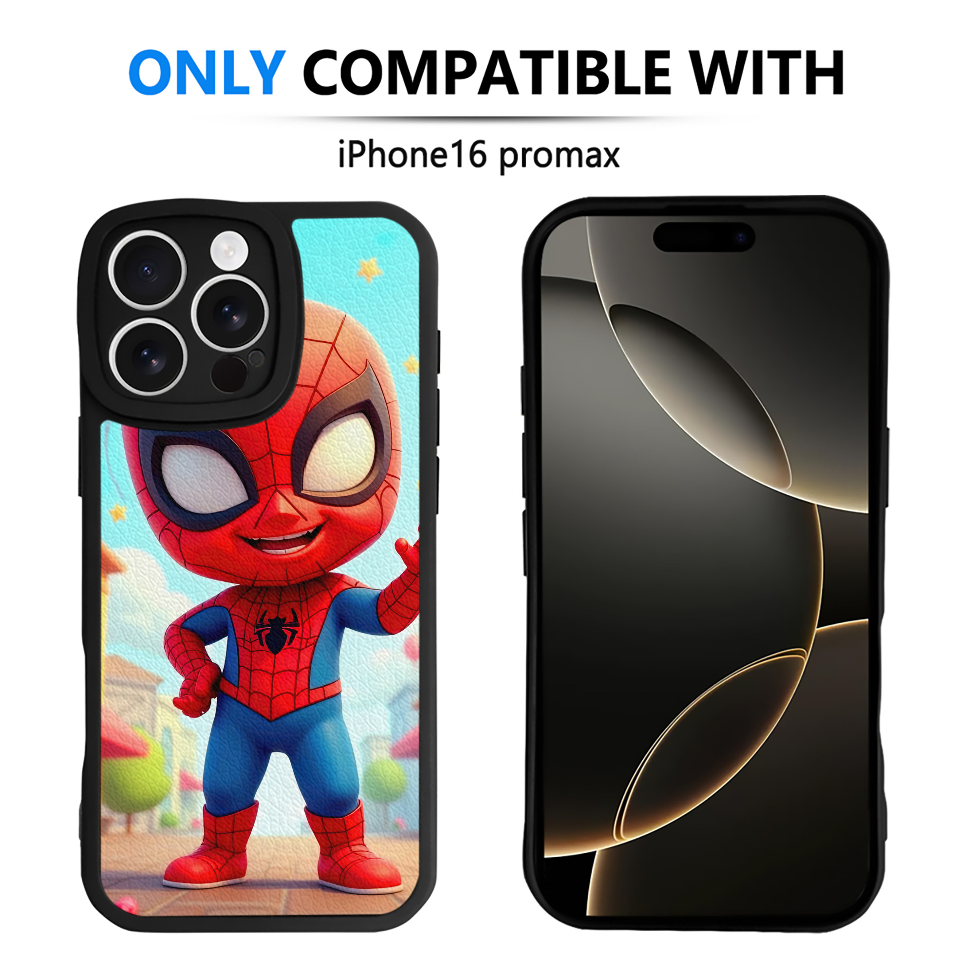 Spider Man スパイダーマン 【iPhone 16シリーズ対応】シリコンスマホケース（レザー調） 材質：シリコン